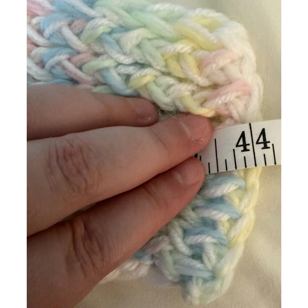 Rainbow Colored Knit Beanie And Scarf Set For Kids